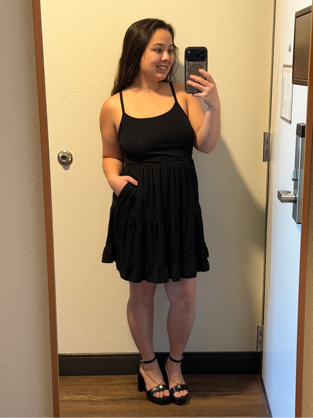 Hot Topic | Black Tiered Ruffle Mini Dress | S